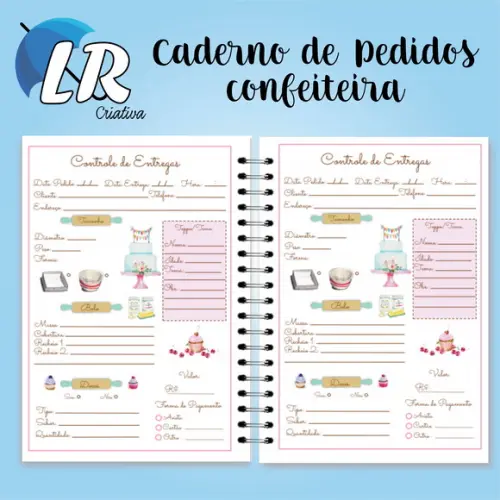 Caderno de Pedidos confeitaria