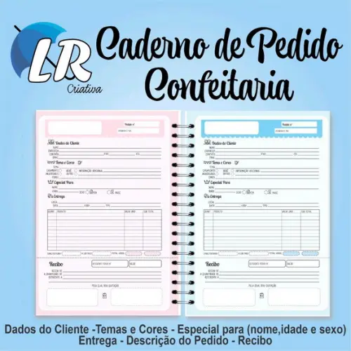 Caderno de Pedidos confeitaria