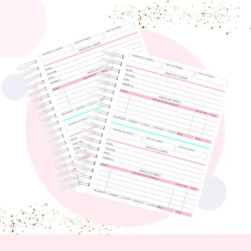 Caderno de pedidos Feminino e Masculino