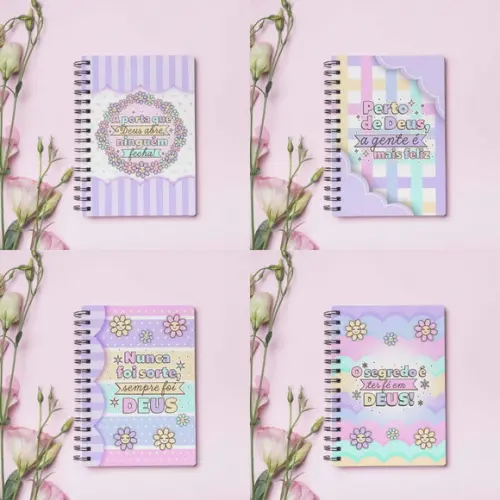 Caderno Pautado Versículo Fofo
