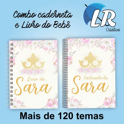 Combo Livro do Bebê e Caderneta de Saúde Básica para Menina