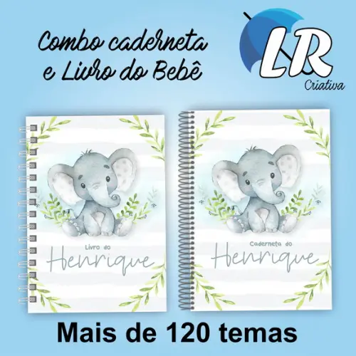 Combo Livro do Bebê e Caderneta de Saúde Básica para Menino