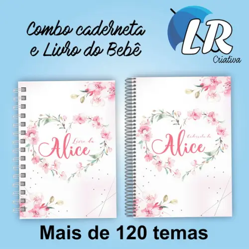 Combo Livro do Bebê e Caderneta de Saúde Básica para Menina