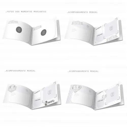 Combo Meu Álbum Primeiro do Bebê Mais Caderneta para Menina