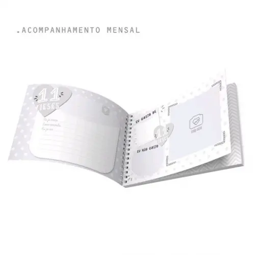 Combo Meu Álbum Primeiro do Bebê Mais Caderneta para Menino