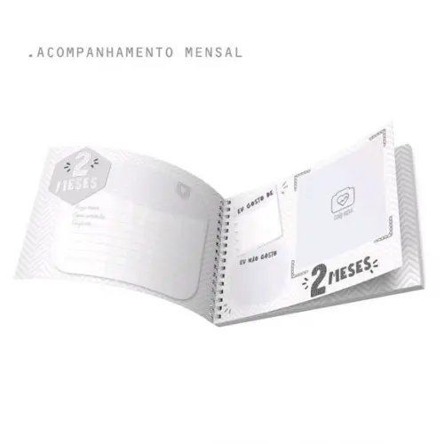Combo Meu Álbum Primeiro do Bebê Mais Caderneta para Menino