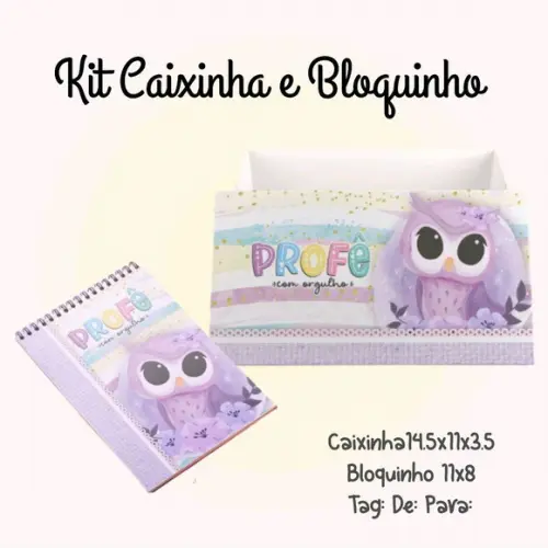 Kit caixinha e bloquinho dia dos professores