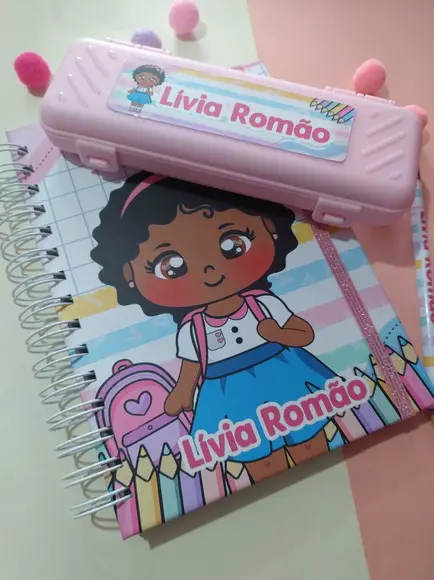 Kit Escolar Agenda para Creche + Estojo