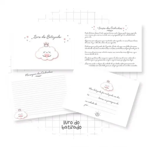 Livro de batizado chuva de amor