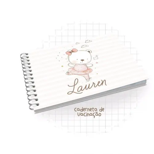 Livro de batizado ursinha