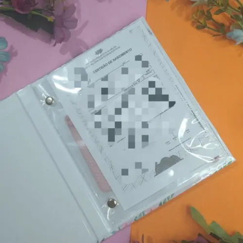 Pasta para Certidão de Nascimento e Documentos A6