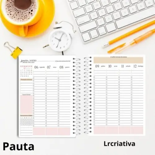 Planner Self Love 2025 com Abas na Divisórias