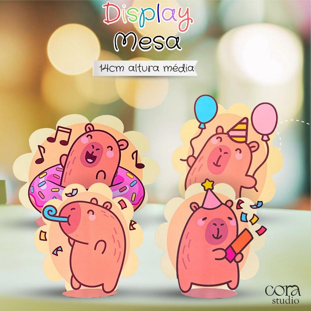 Kit Festa Capivara Fofa Completo Personalizado 🎉 | Topo de Bol
