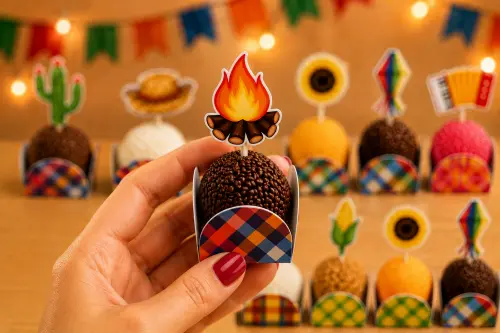 Kit Festa Junina Personalizado Completo 🌽✨ | Topo de Bolo + 