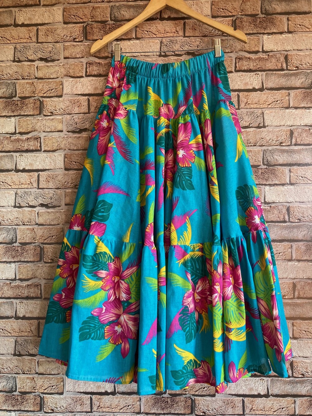 Saia Rodada de Chita Estampada – Godê com Babados - adulto