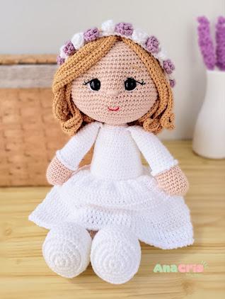 Boneca de crochê Amigurumi