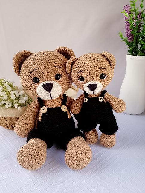 Kit Irmão Urso de Crochê Amigurumi