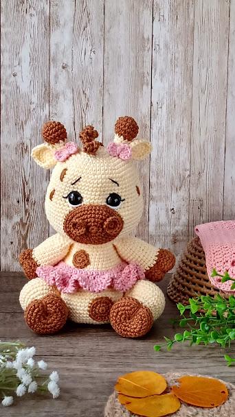 Girafa de Crochê Amigurumi