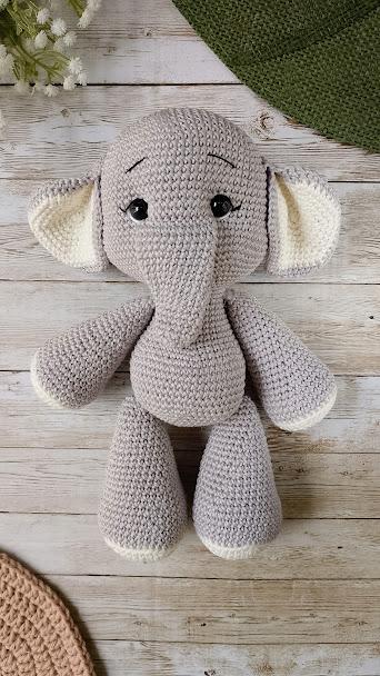 Elefante de Crochê Amigurumi