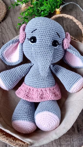 Elefante de Crochê Amigurumi