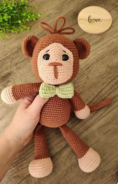 Macaco de Crochê Amigurumi