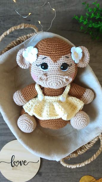Macaco de Crochê Amigurumi