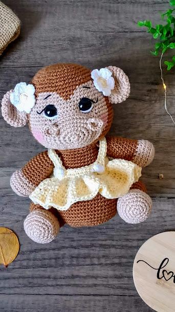 Macaco de Crochê Amigurumi