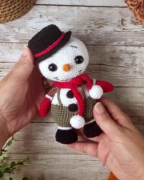 Boneco de Neve Natal Amigurumi Crochê
