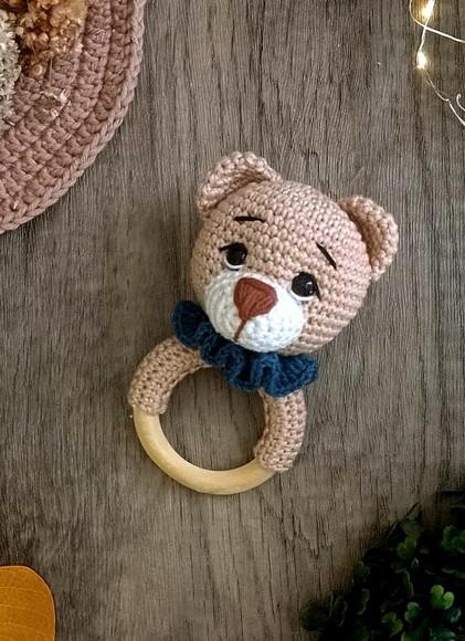 Chocalho Urso Teo Amigurumi
