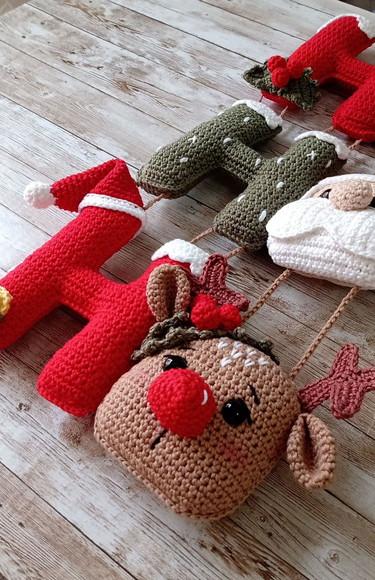 Guirlanda Natal de Crochê Amigurumi