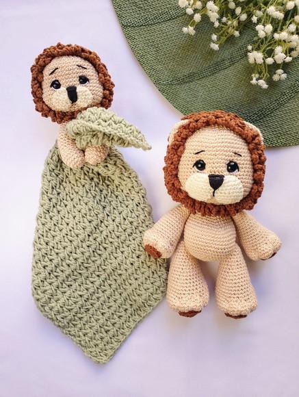 Kit Leão Amigurumi Crochê