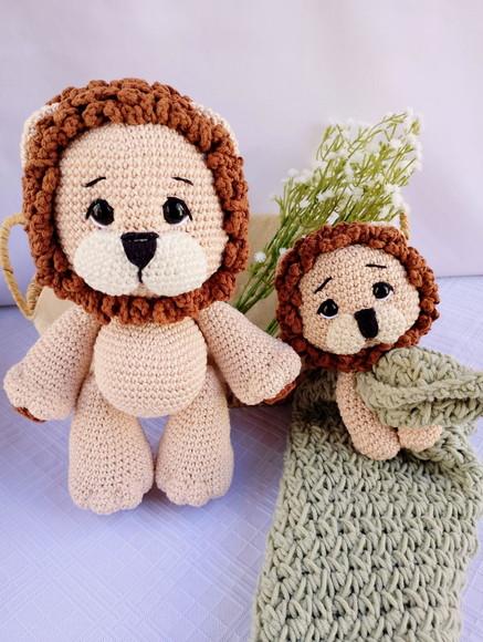 Kit Leão Amigurumi Crochê