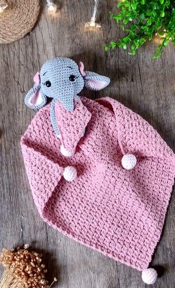 Naninha Elefante Amigurumi Crochê