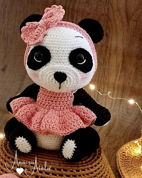 Panda de Crochê Amigurumi