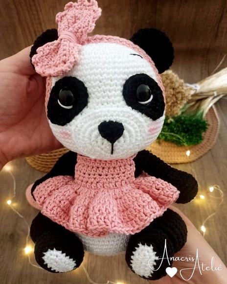 Panda de Crochê Amigurumi