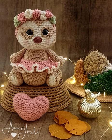 Preguiça de Crochê Amigurumi