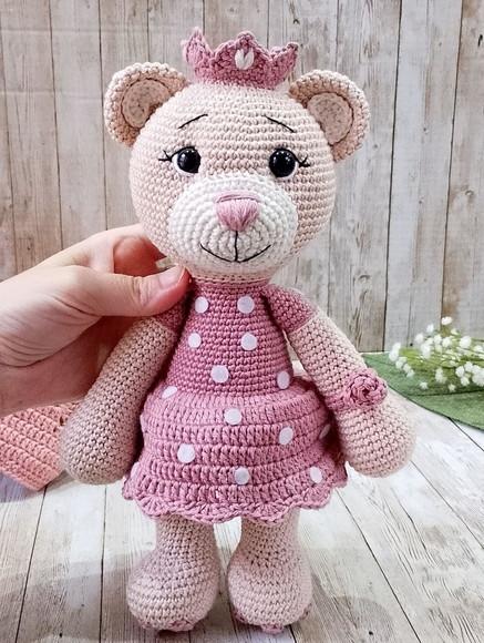 Ursa Princesa de Crochê Amigurumi