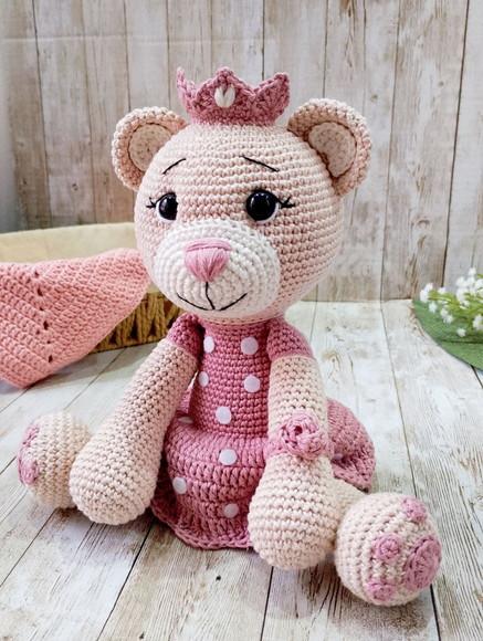 Ursa Princesa de Crochê Amigurumi