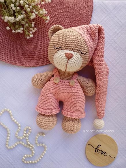 Urso Dorminhoco de Crochê Amigurumi