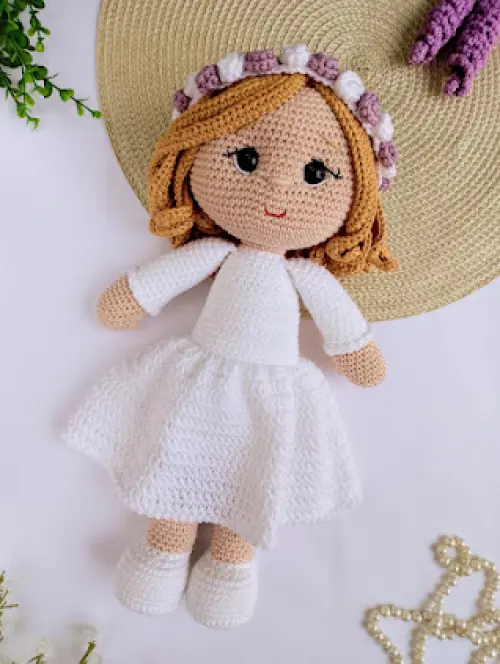 Boneca de crochê Amigurumi