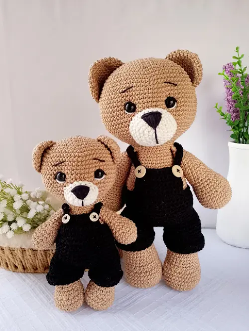 Kit Irmão Urso de Crochê Amigurumi