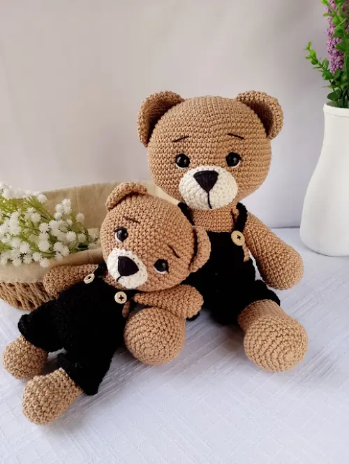 Kit Irmão Urso de Crochê Amigurumi