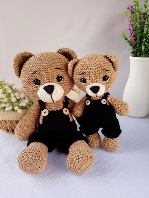 Kit Irmão Urso de Crochê Amigurumi