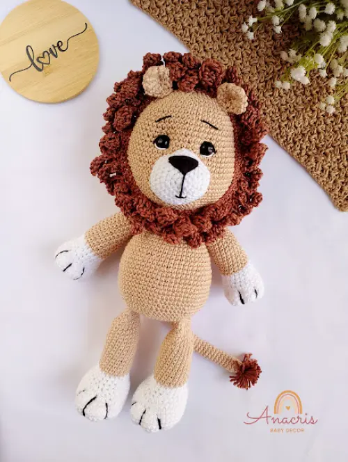 Leão de Crochê Amigurumi