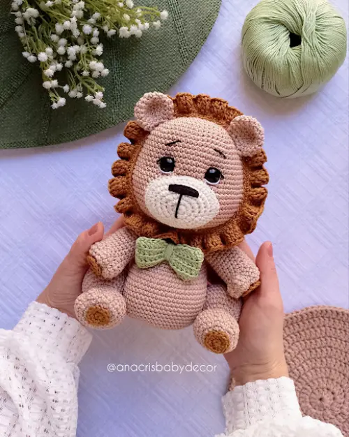 Leão de Crochê Amigurumi