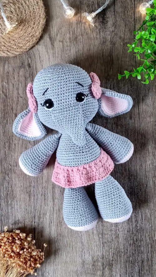Elefante de Crochê Amigurumi