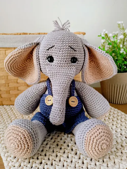 Elefante de Crochê Amigurumi