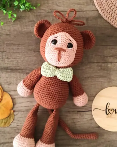 Macaco de Crochê Amigurumi