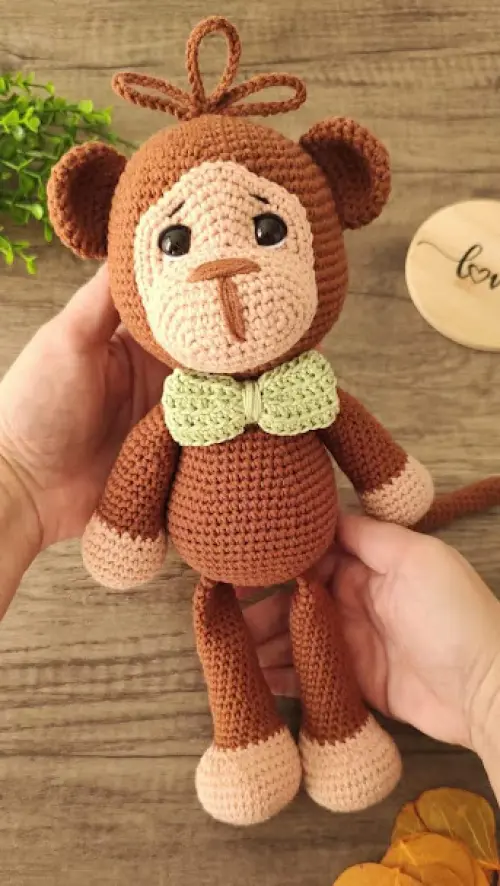 Macaco de Crochê Amigurumi