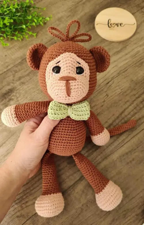 Macaco de Crochê Amigurumi